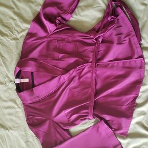 SavageXFenty satin wrap pj top